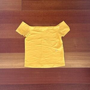 Yellow off-the-shoulder top from PacSun